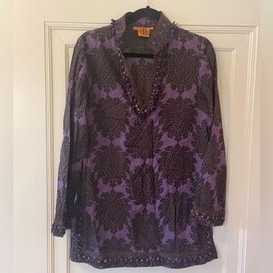 Tory Burch Purple Floral Design